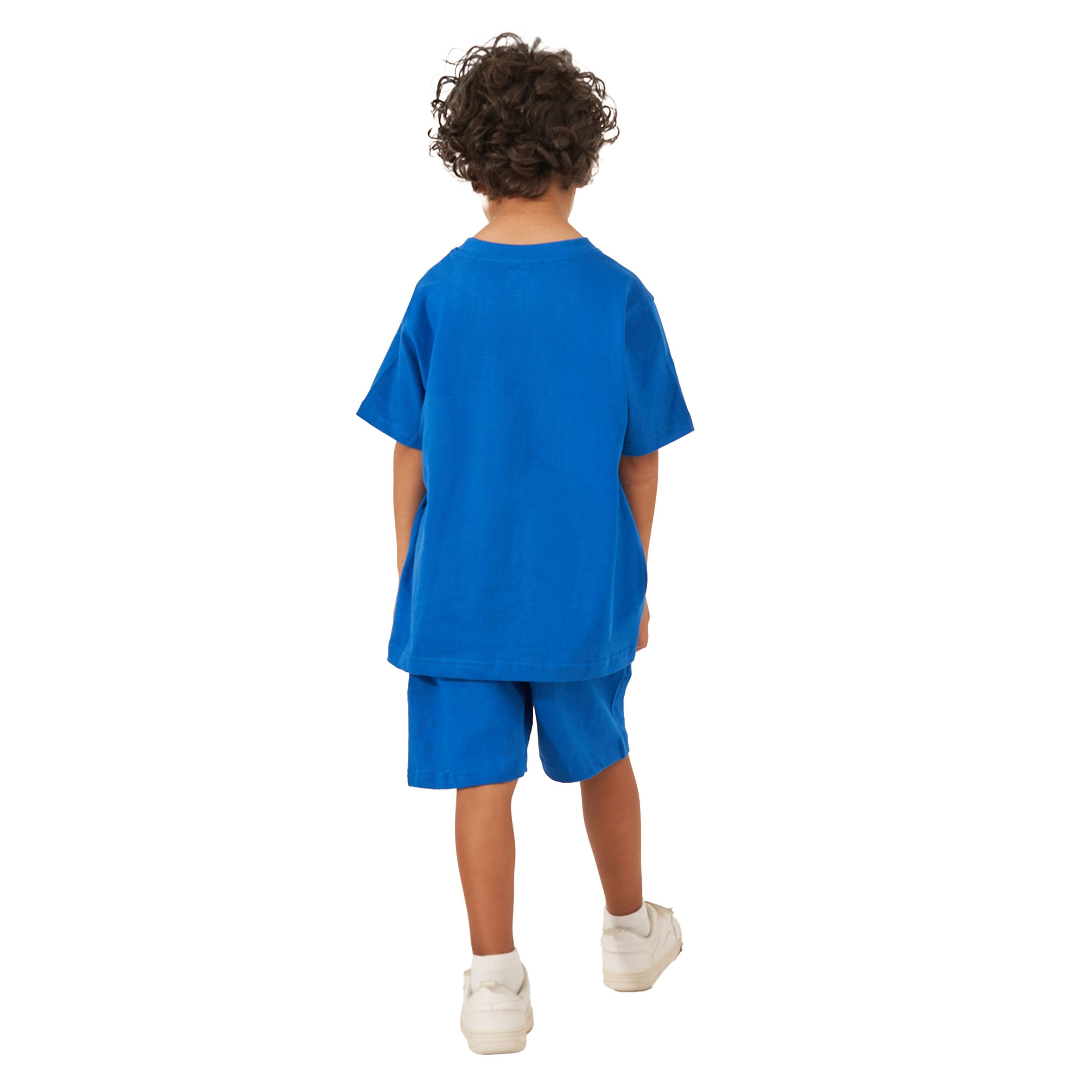 ستايلي - طقم تي شيرت بأكمام قصيرة وشورت بطبعة شعار-boys-clothing-setsandcoords-image-6