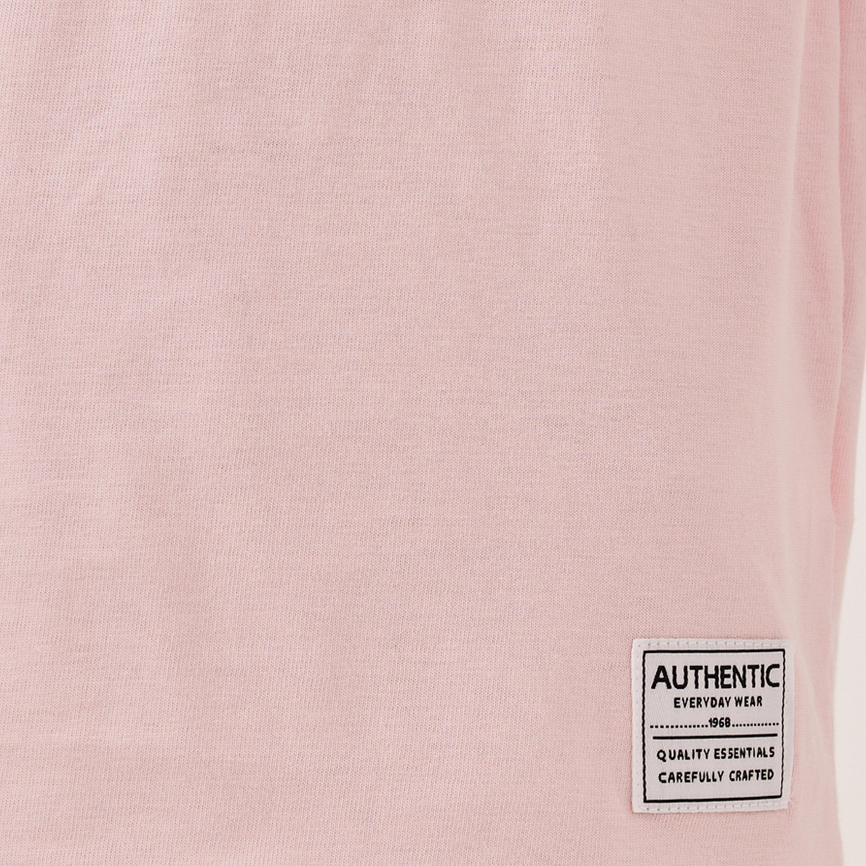 Styli Solid Oversized T-Shirt with Badge Detail-girls-clothing-tshirts-image-3