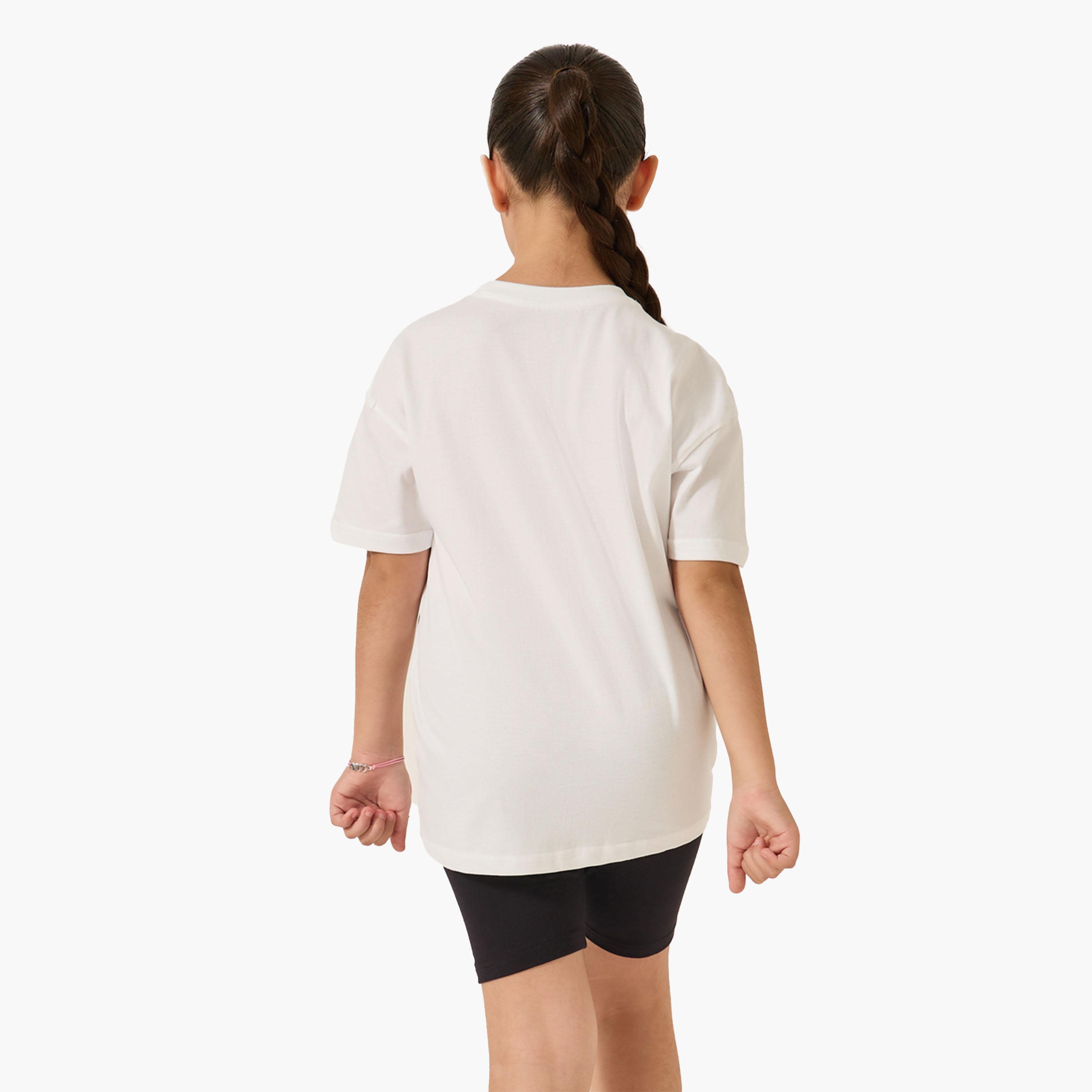 Styli Regular Fit Round Neck T-Shirt and Shorts Set-girls-clothing-setsandcoords-image-6