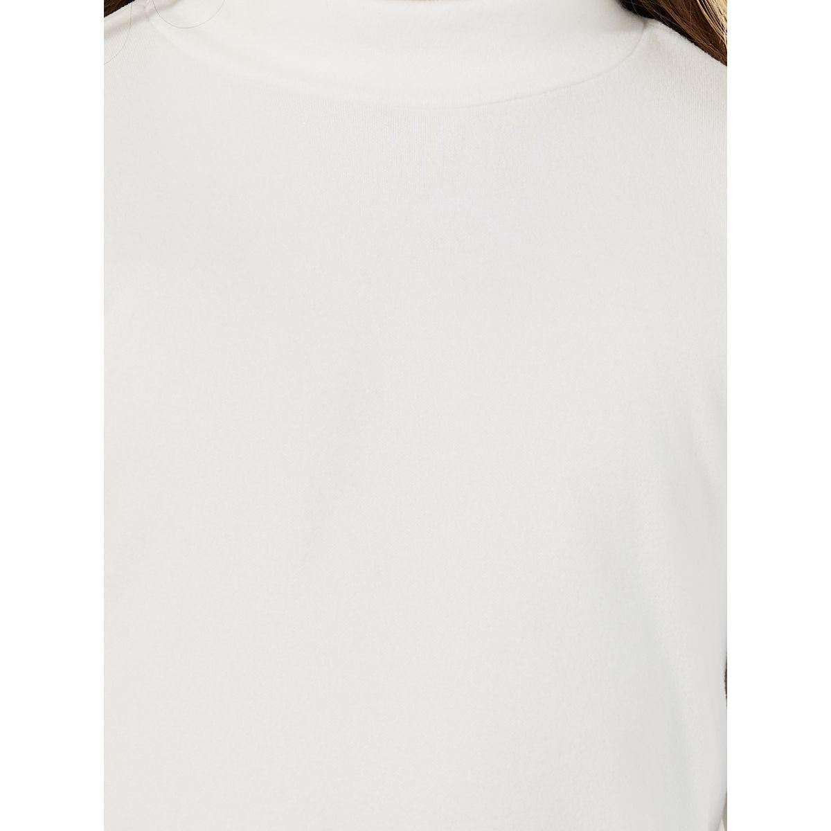 Styli Solid High Neck Long Sleeves T-Shirt-girls-clothing-tshirts-image-3