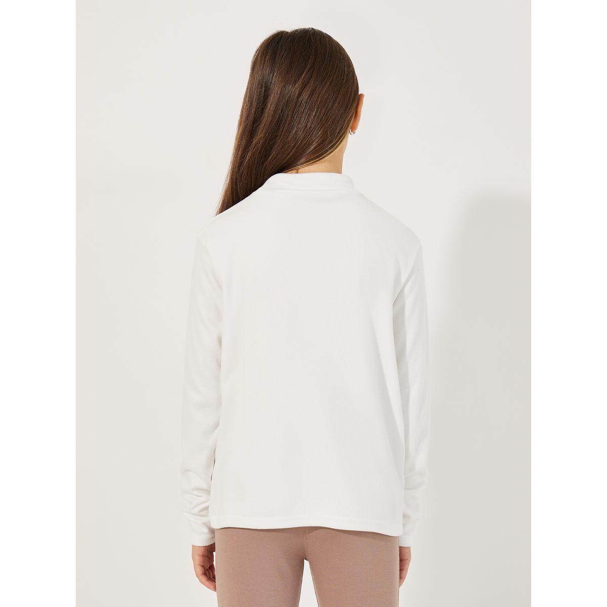 تيشيرت سادة بياقة عالية وأكمام طويلة-girls-clothing-tshirts-image-4