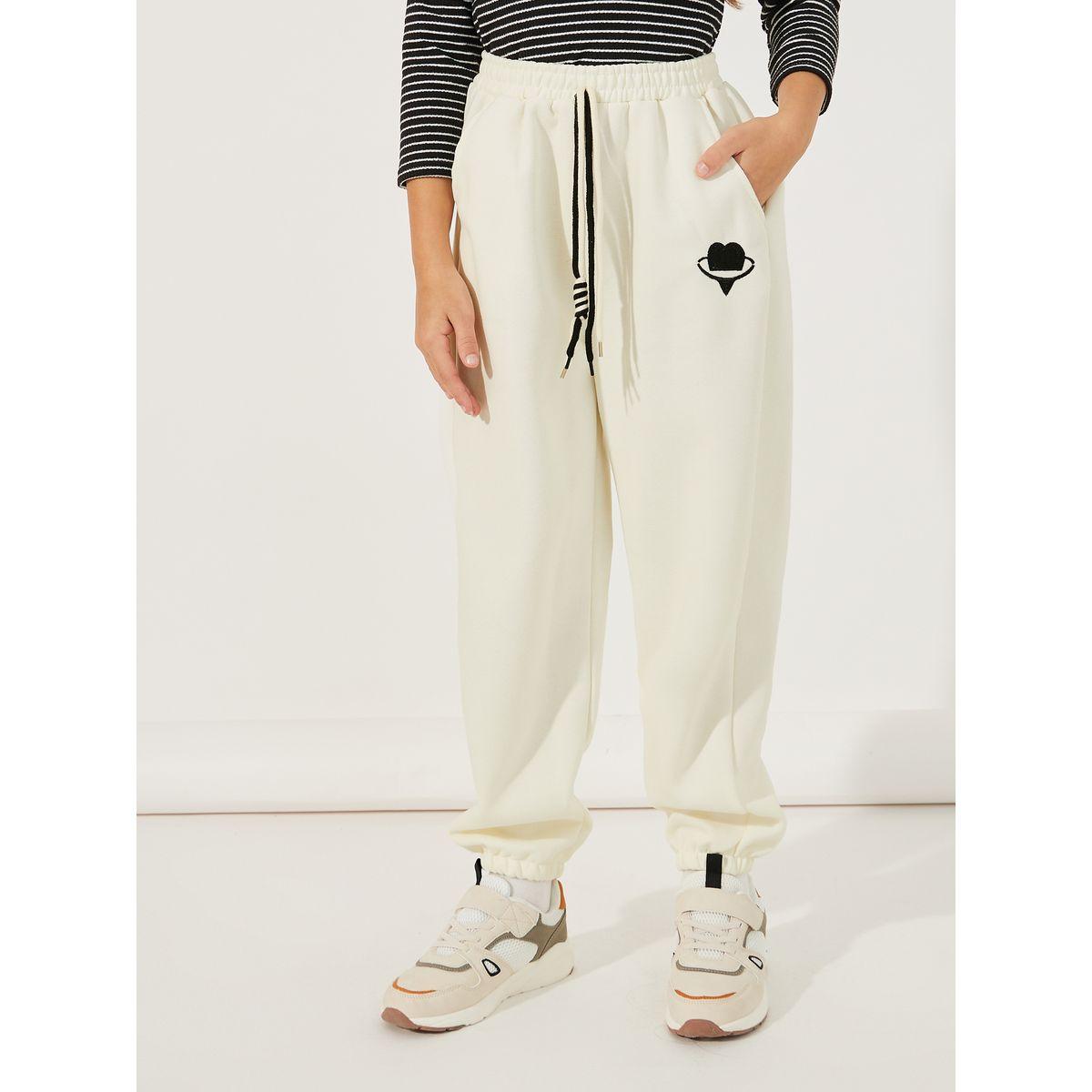 Styli Heart Embroidery Slant Pocket Jogger-girls-clothing-bottoms-joggersandtrackpants-image-1
