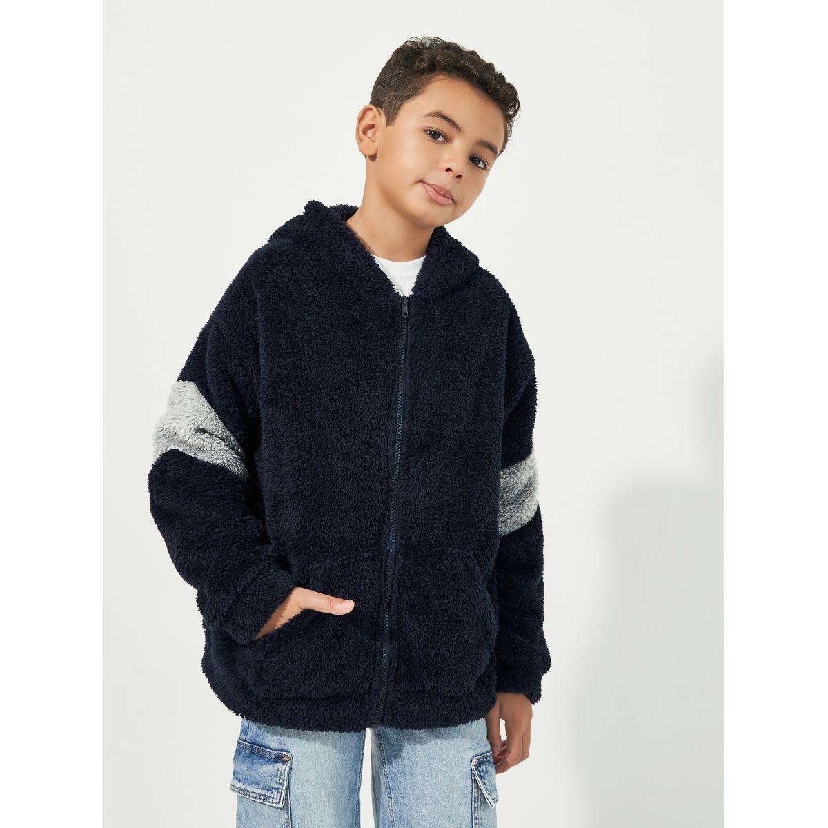 جاكيت بنمط كتل الالوان وياقة هودي-boys-clothing-jacketsandcoats-image-1