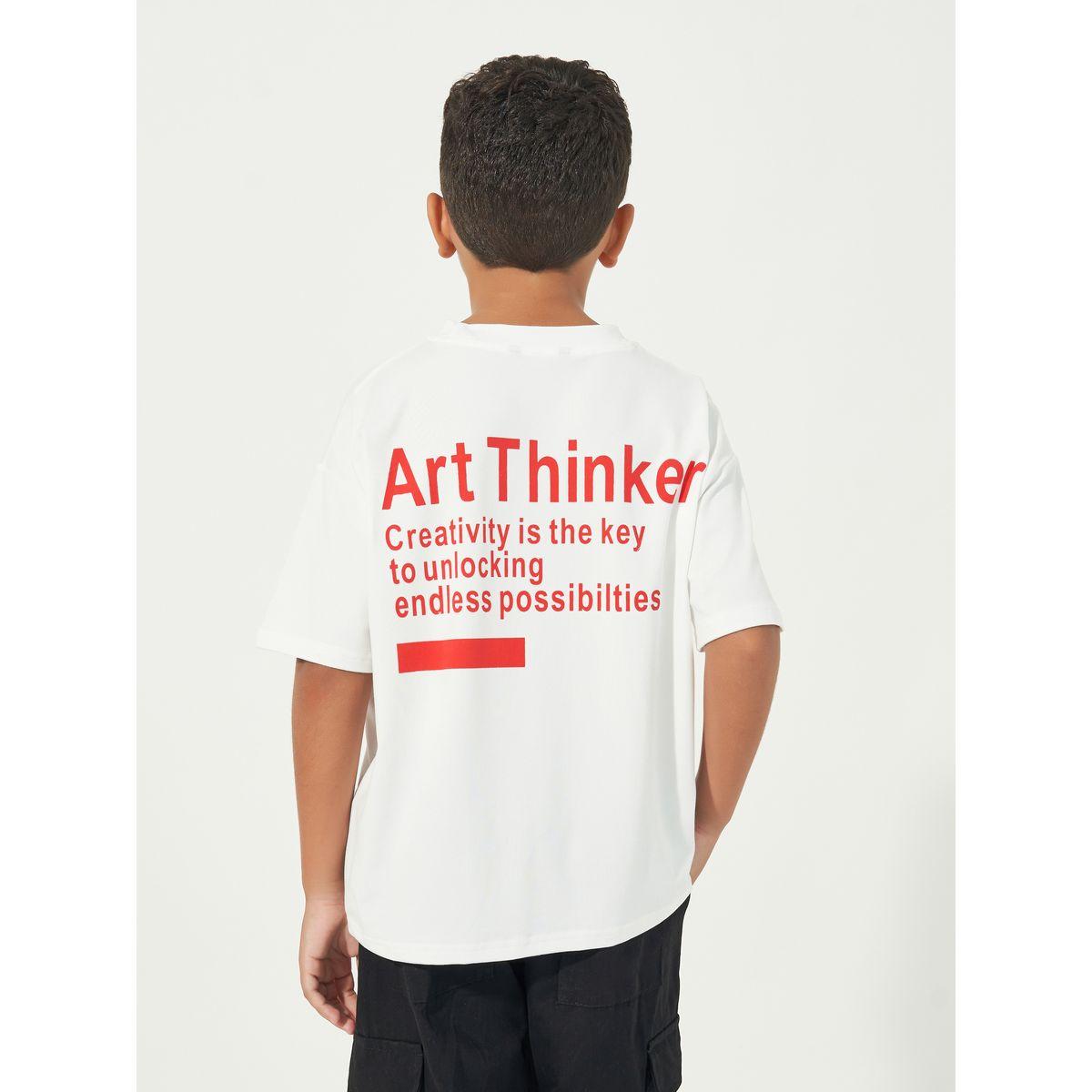 Styli Slogan Print Round Neck Oversized T-shirt-boys-clothing-tshirtsandpolos-image-4