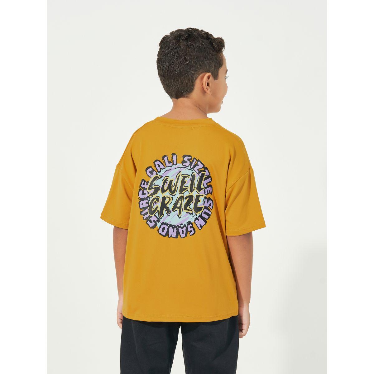 تيشيرت فضفاض بطبعة جرافيك وياقة دائرية-boys-clothing-tshirtsandpolos-image-5