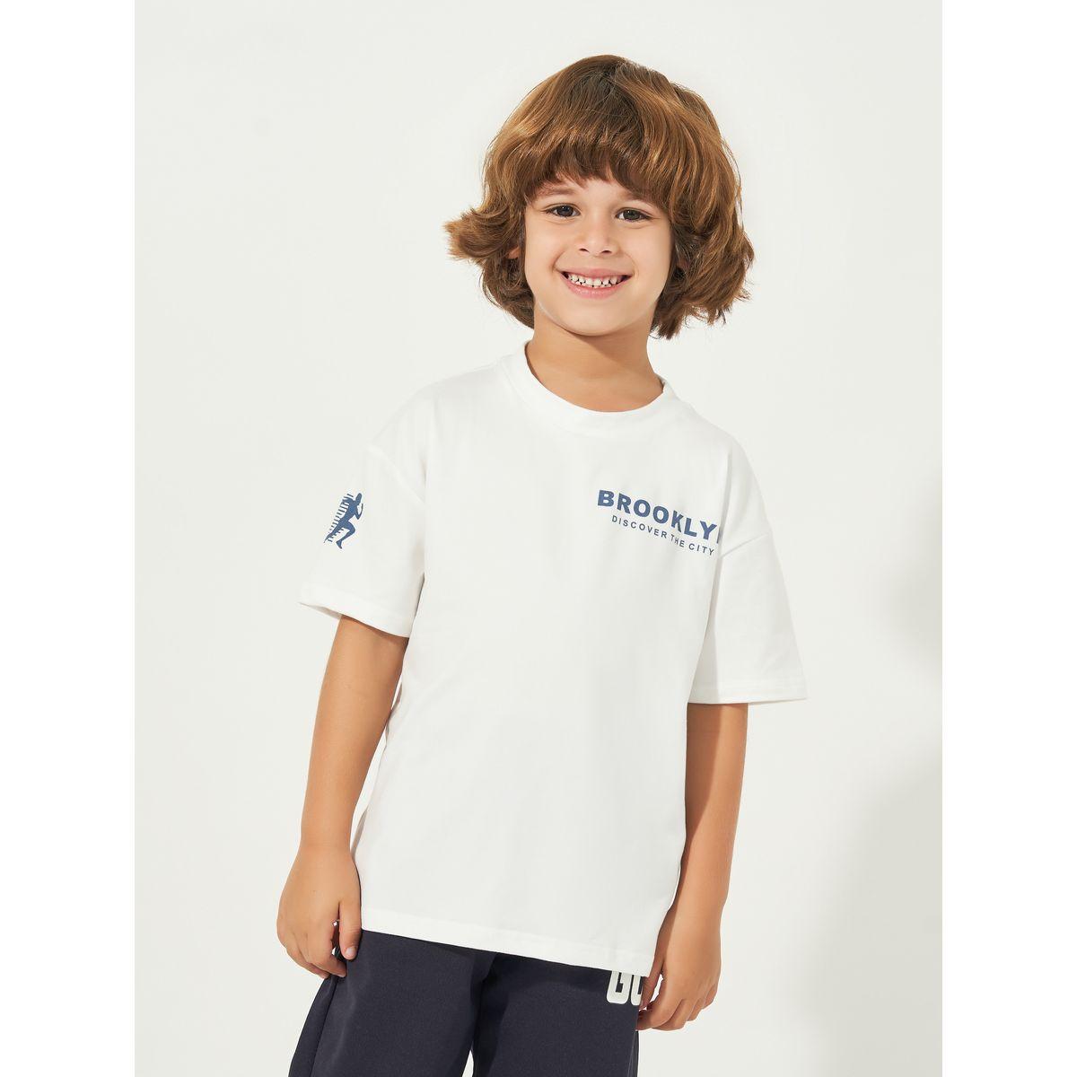 Styli Slogan Print Short Sleeves Oversized T-Shirt-boys-clothing-tshirtsandpolos-image-1