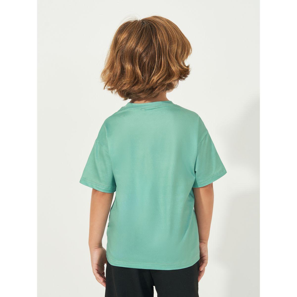 تيشيرت فضفاض بطبعة كتابة وأكمام قصيرة-boys-clothing-tshirtsandpolos-image-4