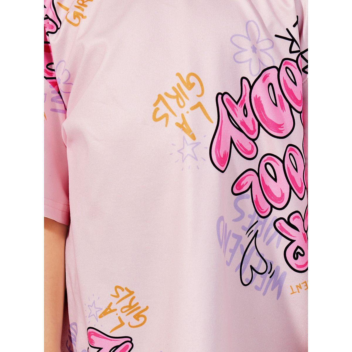 Styli Graphic Print Round Neck Oversized T-shirt-girls-clothing-tshirts-image-3