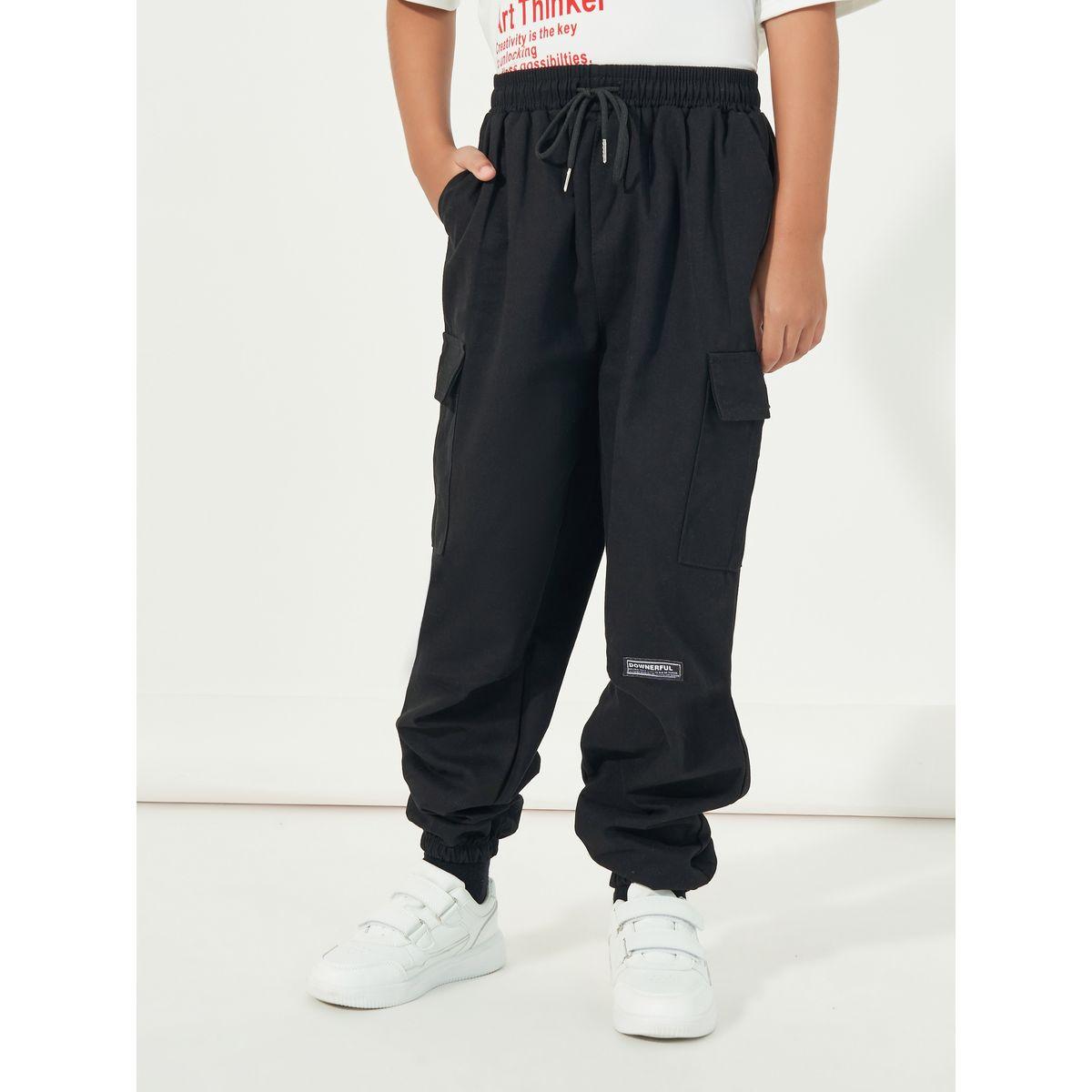 Styli Relaxed Fit Cargo Pants with Drawstring-boys-clothing-bottoms-trousers-image-1