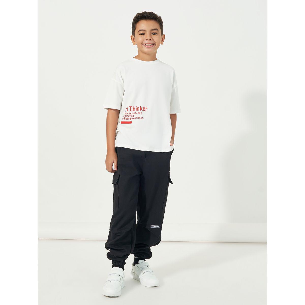 بنطال كارجو بقصة مريحة وأربطة-boys-clothing-bottoms-trousers-image-2