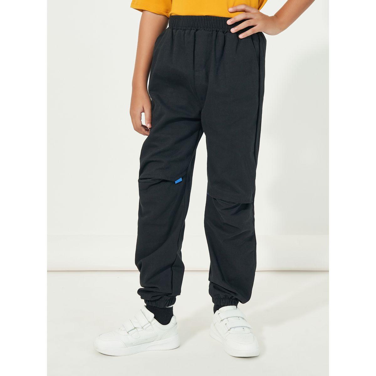 Styli Elasticated Waistband Slant Pockets Front Cuffed Pant-boys-clothing-bottoms-trousers-image-1