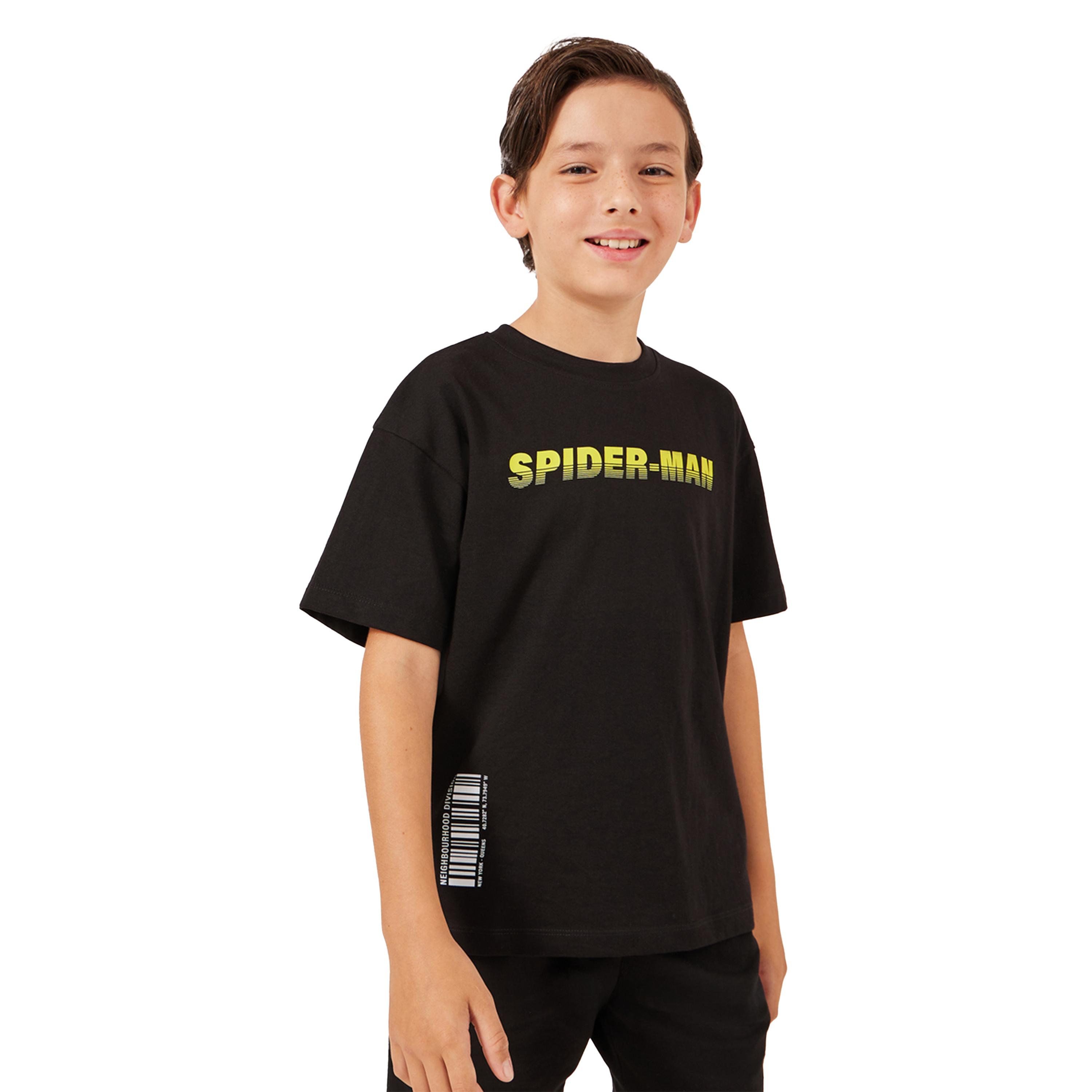 ستايلي -  تي شيرت بأكمام قصيرة مطبوع عليه شخصية سبايدر مان-boys-clothing-tshirtsandpolos-image-1