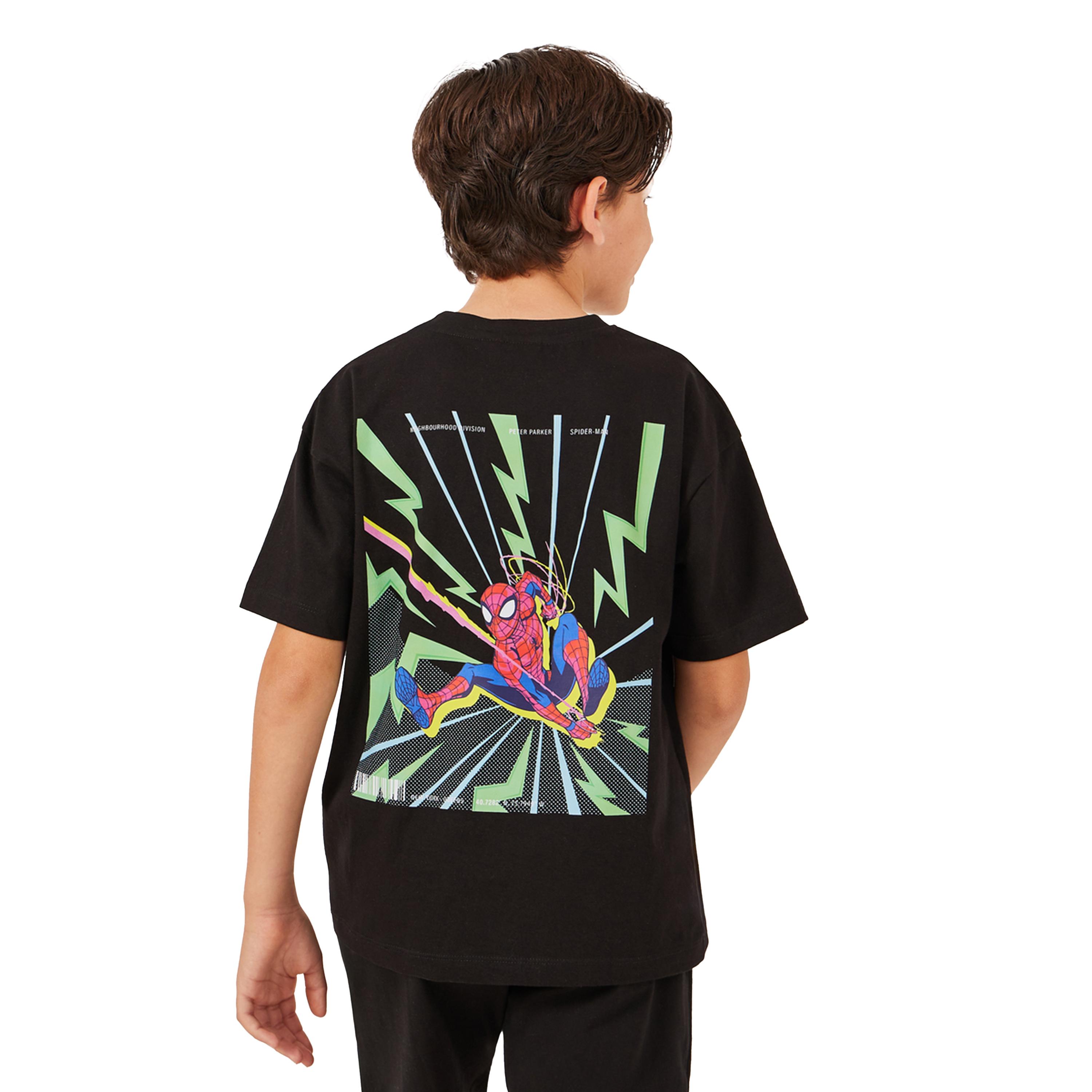 ستايلي -  تي شيرت بأكمام قصيرة مطبوع عليه شخصية سبايدر مان-boys-clothing-tshirtsandpolos-image-2