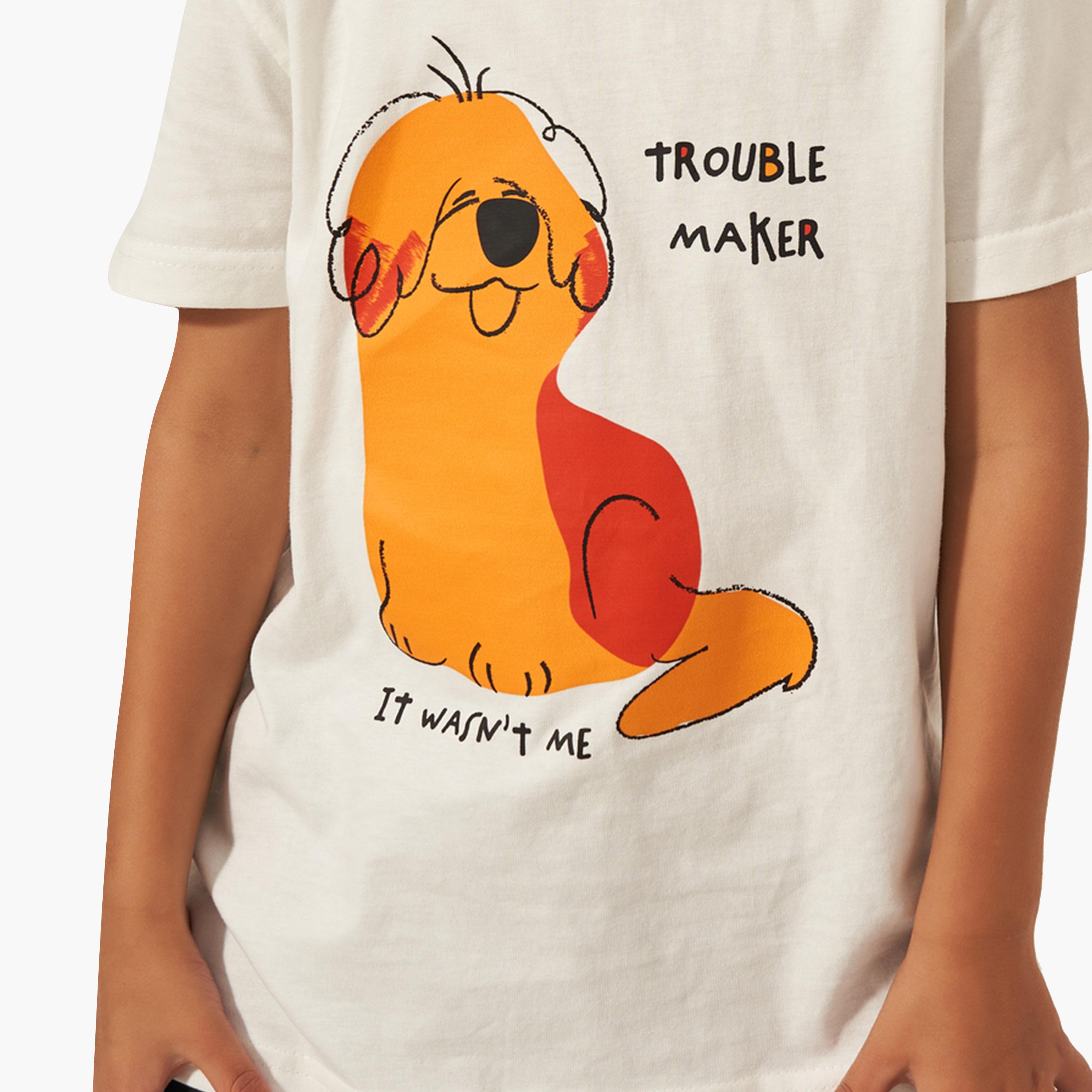 ستايلي-  تي شيرت بأكمام قصيرة وطبعة جرافيكية-boys-clothing-tshirtsandpolos-image-3