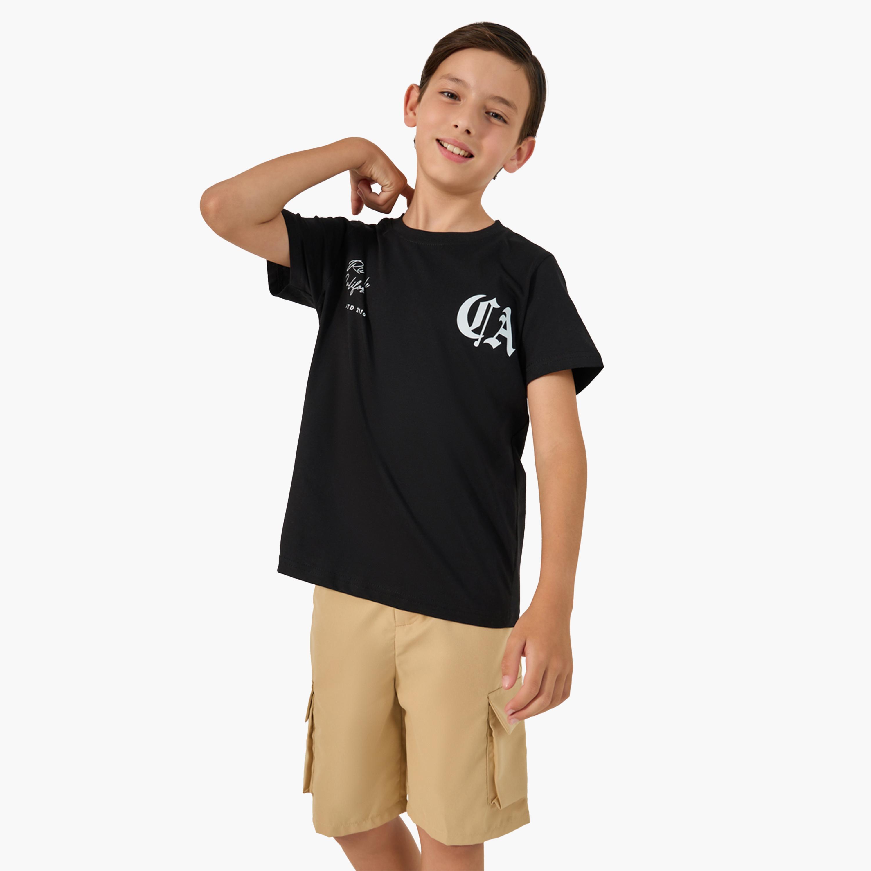 Styli Graphic Print Round Neck T-Shirt-boys-clothing-tshirtsandpolos-image-2