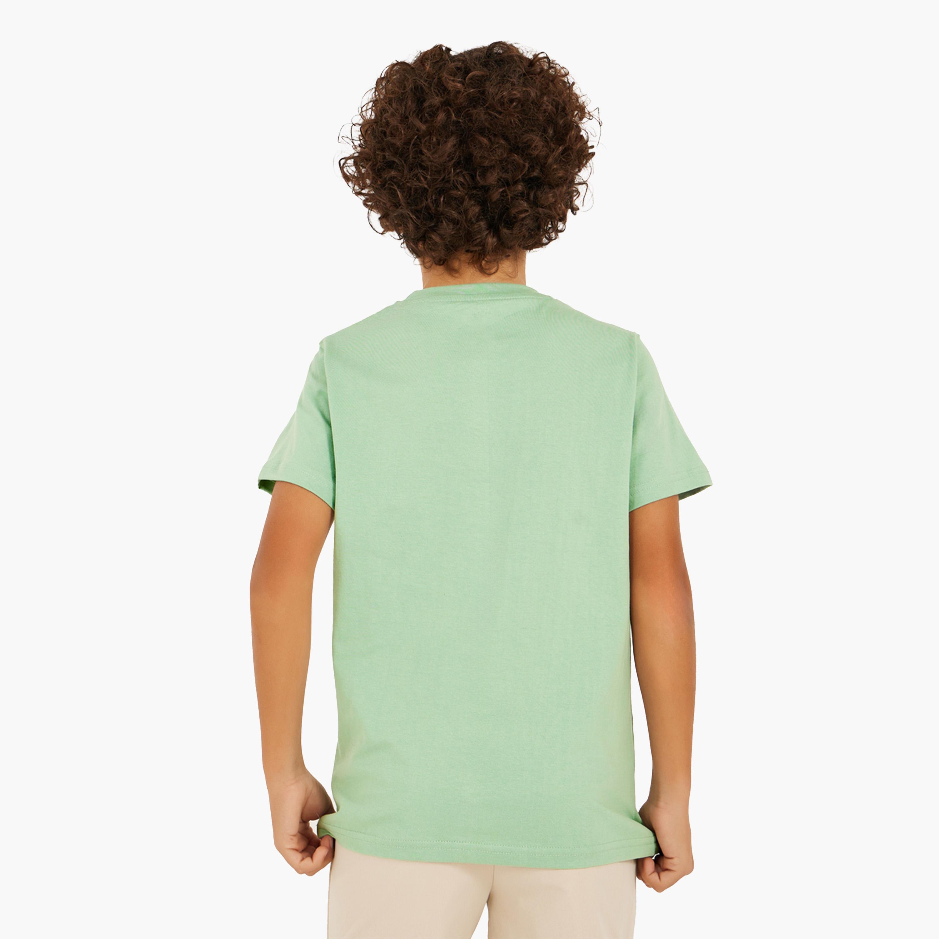Styli Slogan Print Round Neck T-Shirt-boys-clothing-tshirtsandpolos-image-4