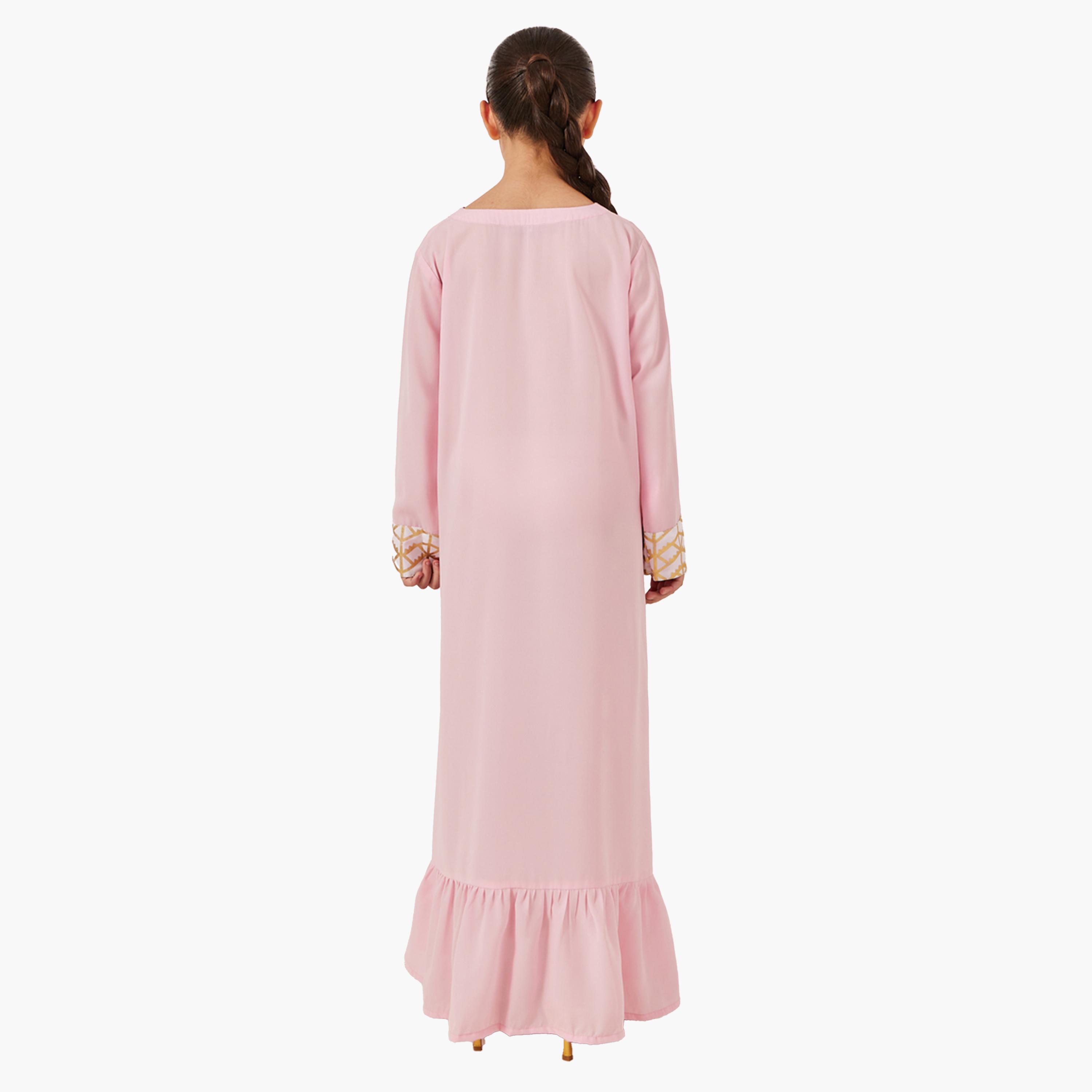 ستايلي-  فستان مطوي بدون أكمام بطبعة زهور-girls-clothing-dressesandjumpsuits-image-5