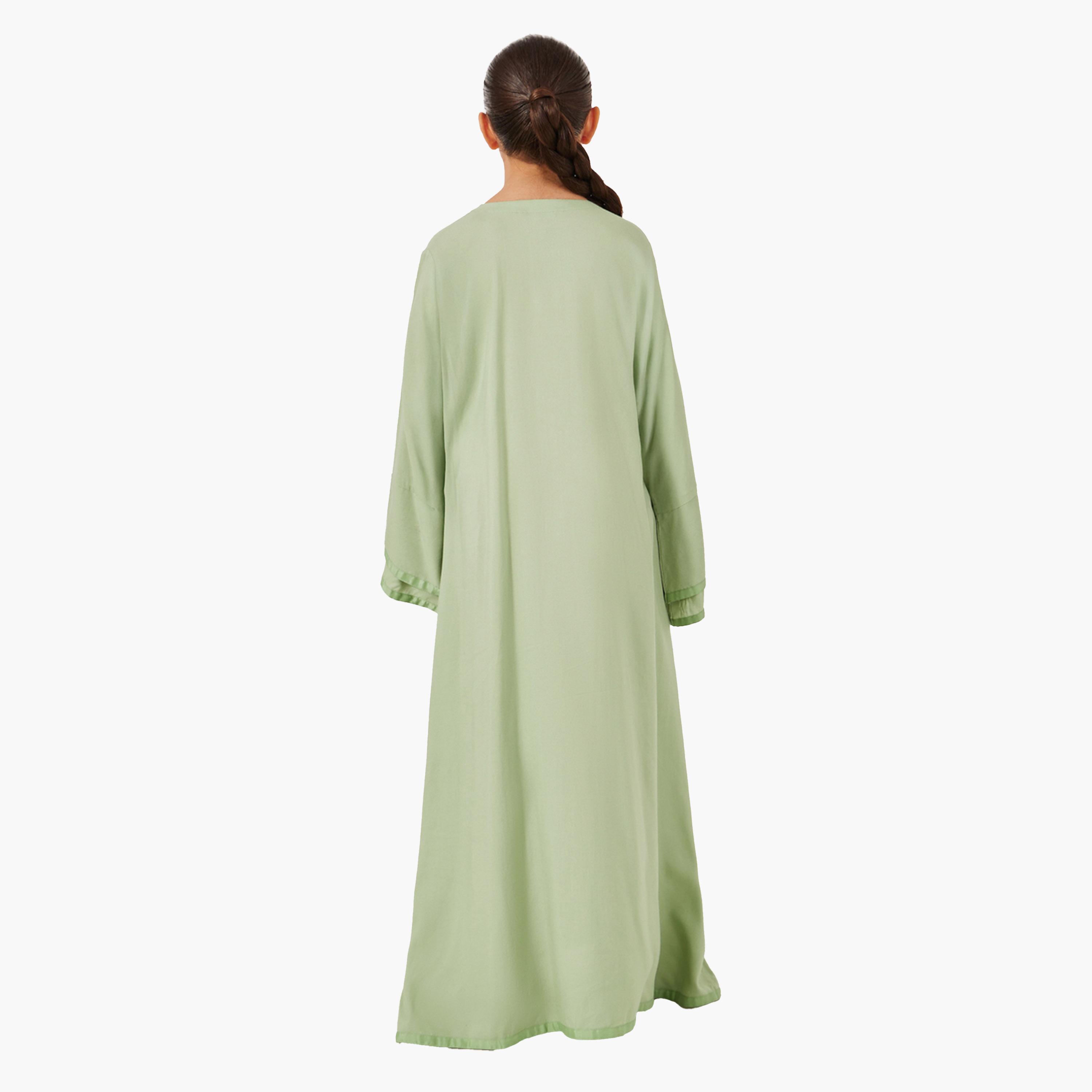 ستايلي-  فستان ماكسي مطرز بأكمام جرس-girls-clothing-dressesandjumpsuits-image-4