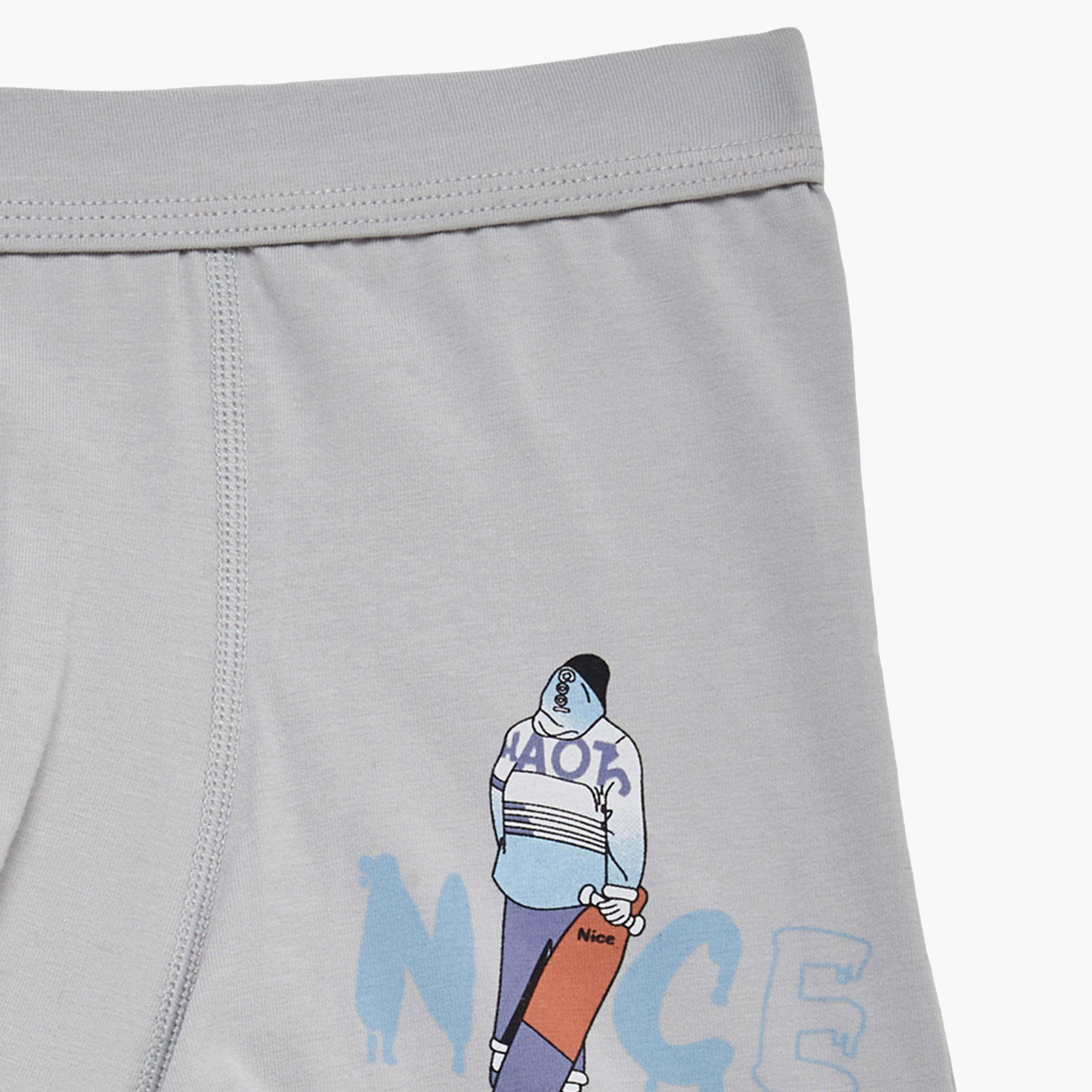 Styli Pack of 4 - Printed Cotton Boxer Briefs-boys-clothing-innerwear-image-3