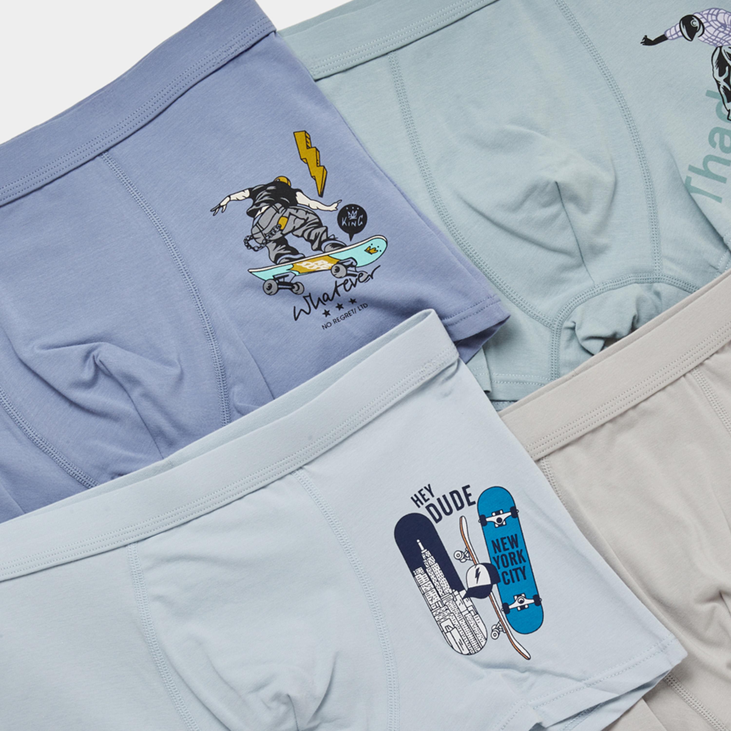 Styli Pack of 4 - Printed Cotton Boxer Briefs-boys-clothing-innerwear-image-9