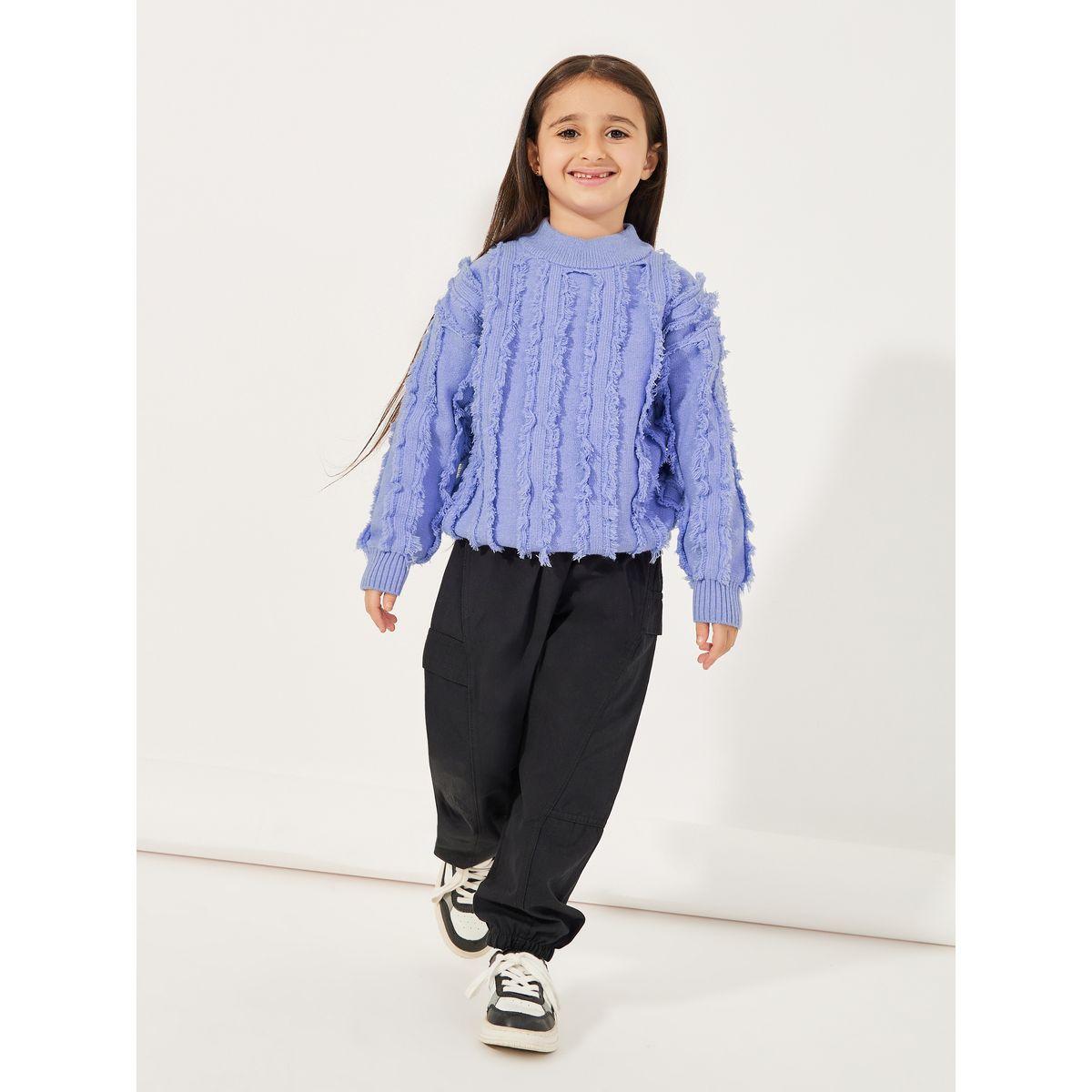 سويتر محبوك بياقة عالية وتفاصيل مُمزقة-girls-clothing-jumpersandcardigans-image-2