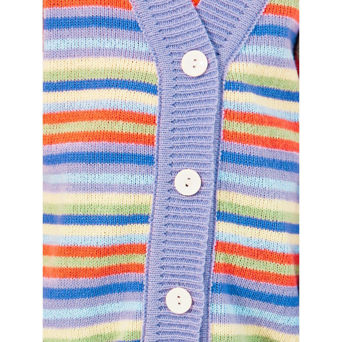 Styli Multi Striped Button Front Cardigan-girls-clothing-jumpersandcardigans-image-3
