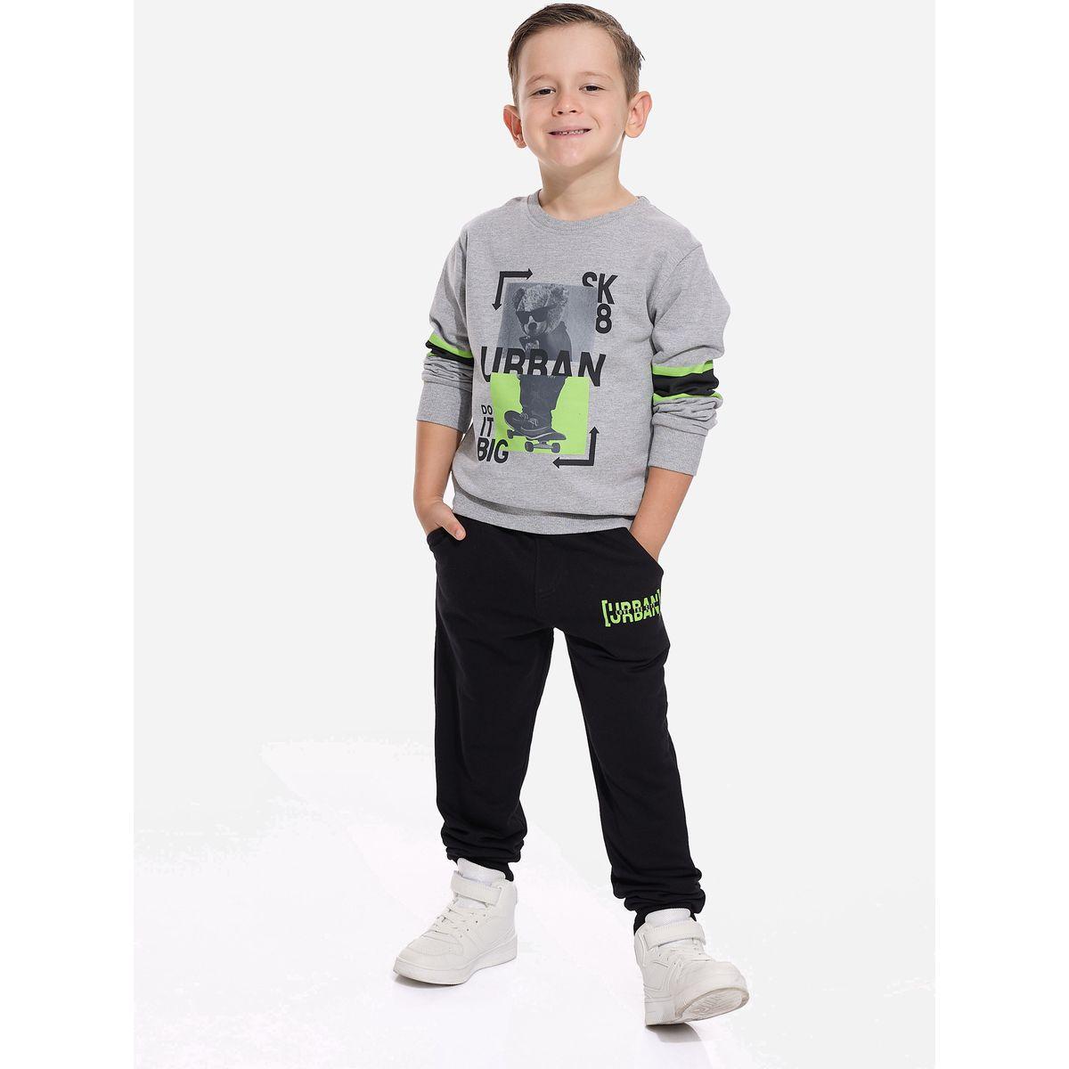 Victor and Jane X Styli  Graphic Print Round Neck Sweatshirt & Joggers Set-boys-clothing-setsandcoords-image-1