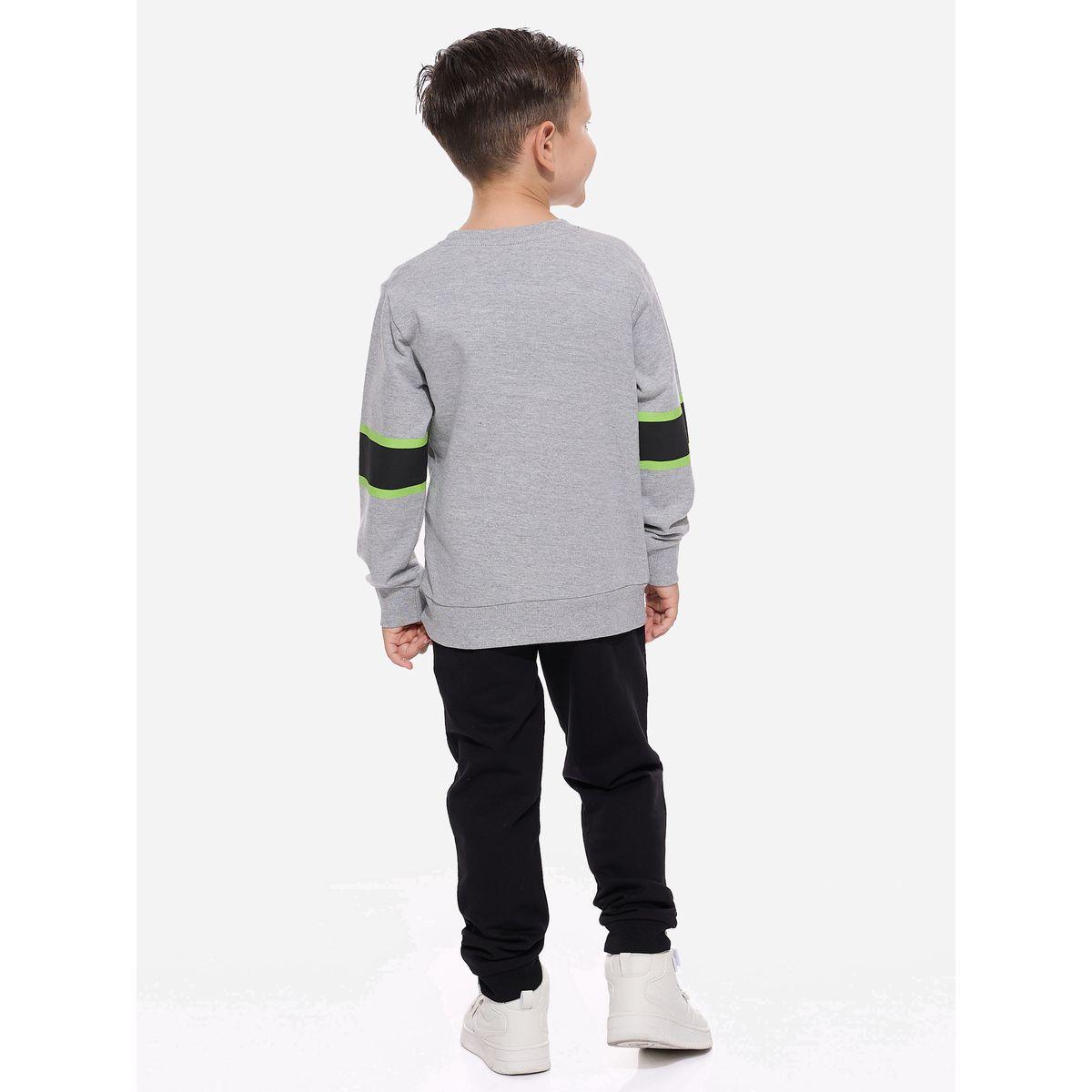 Victor and Jane X Styli  Graphic Print Round Neck Sweatshirt & Joggers Set-boys-clothing-setsandcoords-image-3