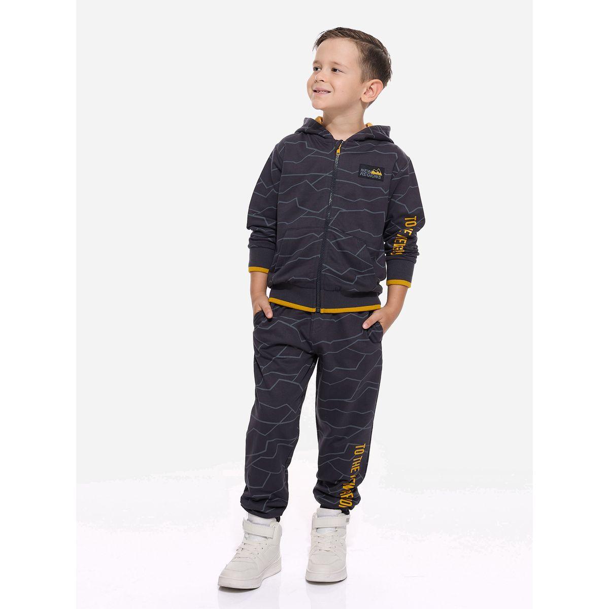 Victor and Jane X Styli  All-Over Print Full zipper Hoodie & Joggers Set-boys-clothing-setsandcoords-image-1