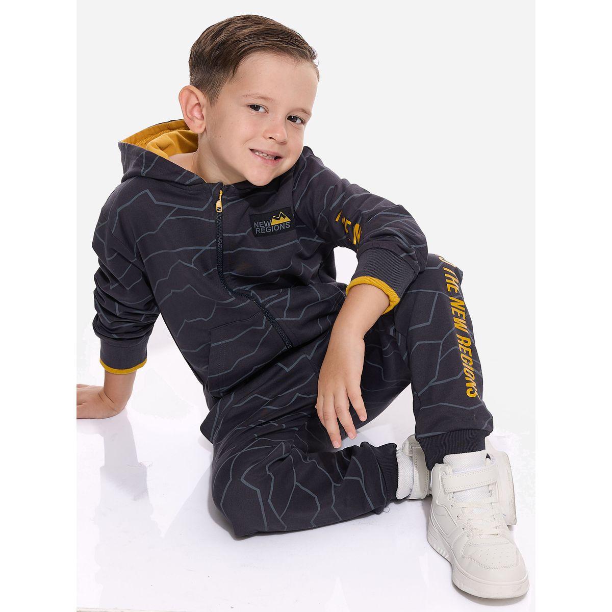 Victor and Jane X Styli  All-Over Print Full zipper Hoodie & Joggers Set-boys-clothing-setsandcoords-image-4