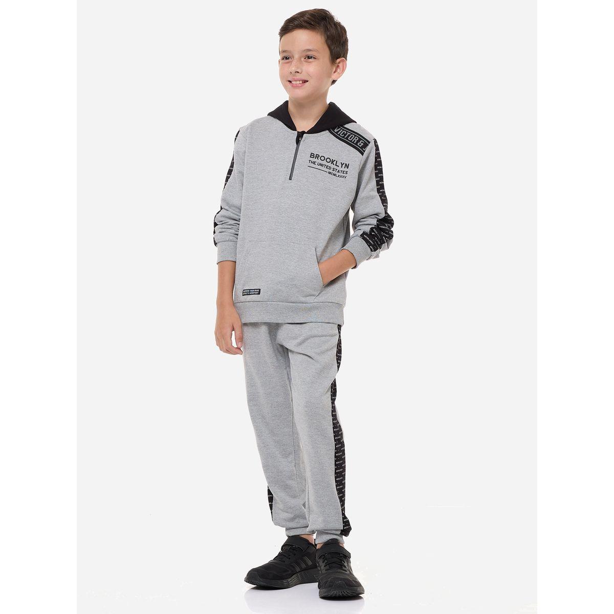 Victor and Jane X Styli  Slogan Print Regular Fit Hoodie & Joggers Set-boys-clothing-setsandcoords-image-2