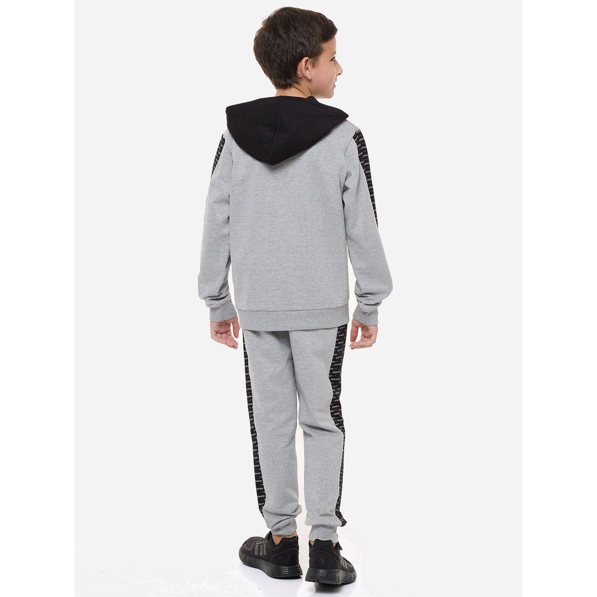Victor and Jane X Styli  Slogan Print Regular Fit Hoodie & Joggers Set-boys-clothing-setsandcoords-image-3