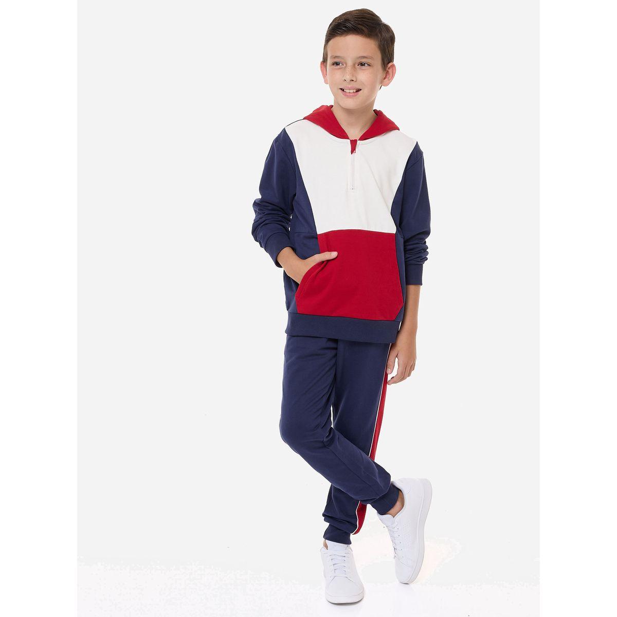 مجموعة من جوغر وهودي بنمط كتل الالوان فيكتور آند جين × ستايلي-boys-clothing-setsandcoords-image-2