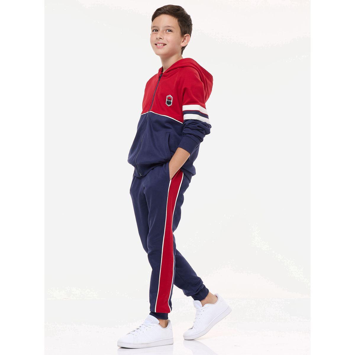 مجموعة من جوغر وهودي بنمط كتل الالوان فيكتور آند جين × ستايلي-boys-clothing-setsandcoords-image-1