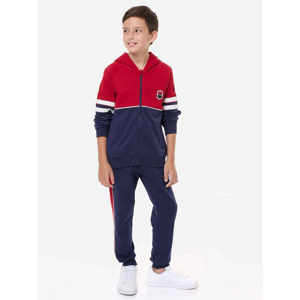 مجموعة من جوغر وهودي بنمط كتل الالوان فيكتور آند جين × ستايلي-boys-clothing-setsandcoords-image-2