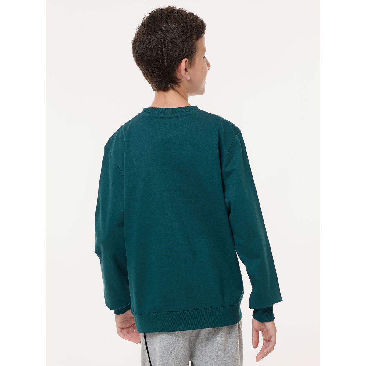 سويت شيرت بطبعة فارسيتي وياقة دائرية فيكتور آند جين × ستايلي-boys-clothing-winterwear-sweatshirts-image-3
