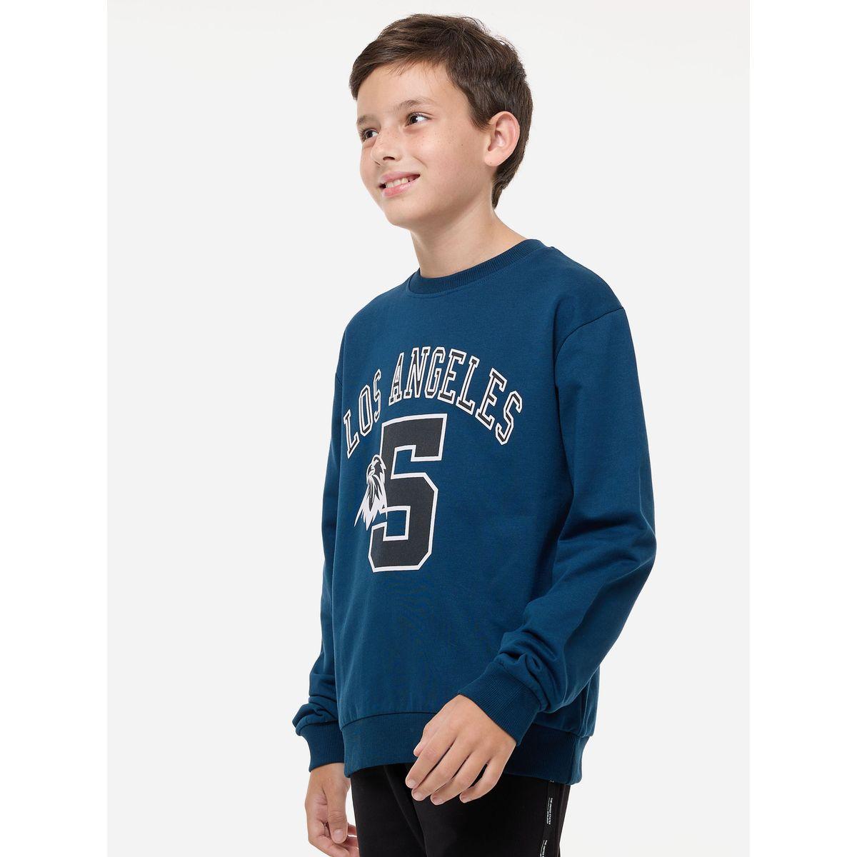 سويت شيرت بياقة دائرية وطبعة لوس انجلوس فيكتور آند جين × ستايلي-boys-clothing-winterwear-sweatshirts-image-2