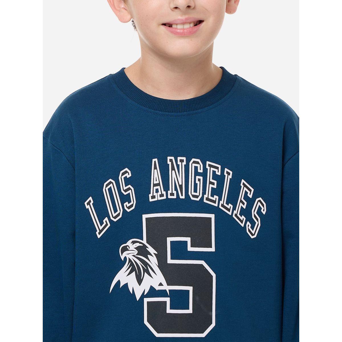 سويت شيرت بياقة دائرية وطبعة لوس انجلوس فيكتور آند جين × ستايلي-boys-clothing-winterwear-sweatshirts-image-5