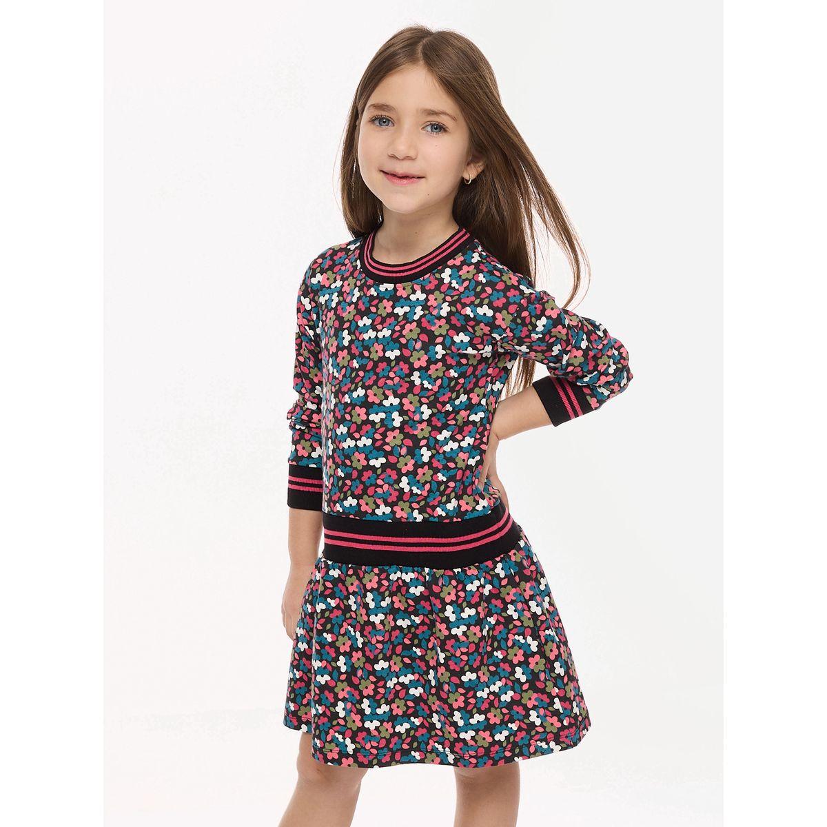 فستان بطول الركبة مع ياقة دائرية فيكتور آند جين × ستايلي-girls-clothing-dressesandjumpsuits-image-2