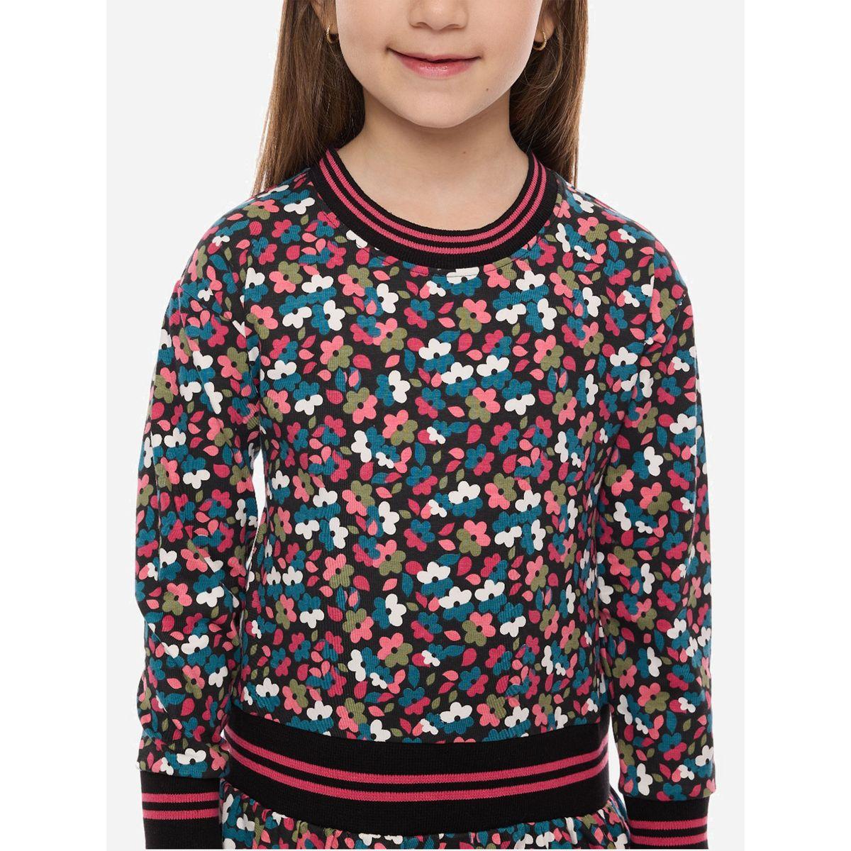 Victor and Jane X Styli  All-Over Floral Print Round Neck Knee Length Dress-girls-clothing-dressesandjumpsuits-image-5