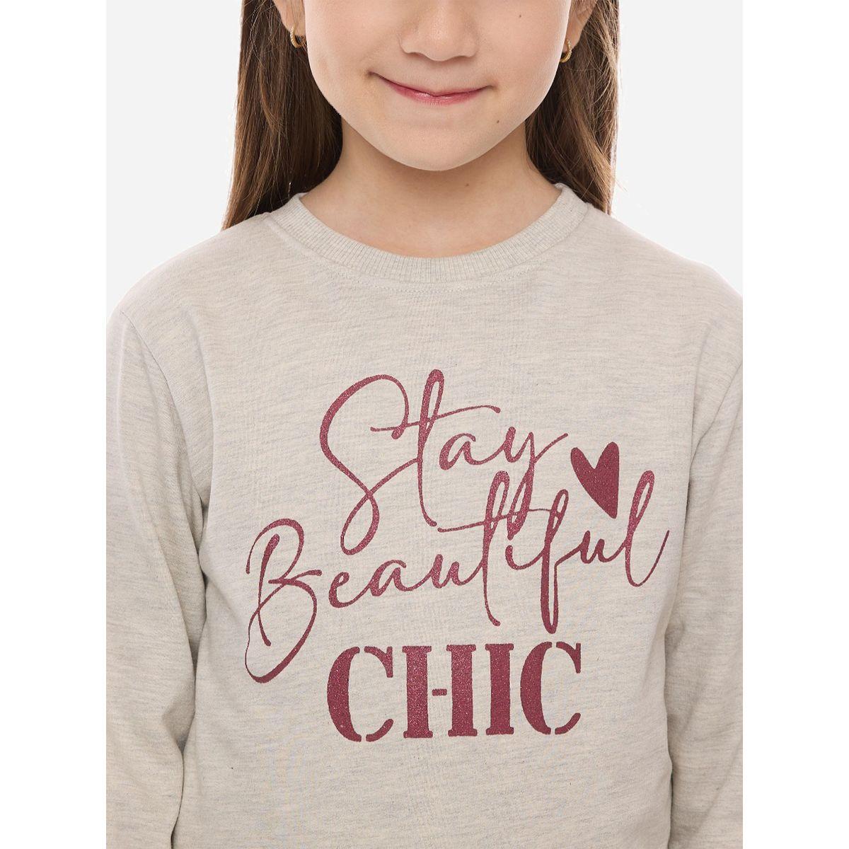 Victor and Jane X Styli  Glitter Printed Round Neck Sweatshirt-girls-clothing-winterwear-sweatshirts-image-4