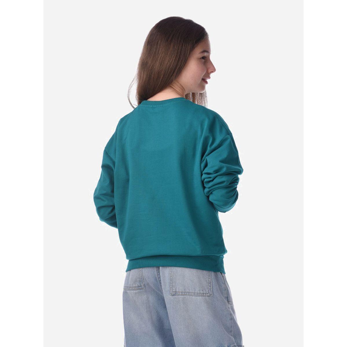 سويت شيرت بقصة عادية وطبعة كتابة فيكتور آند جين × ستايلي-girls-clothing-winterwear-sweatshirts-image-4