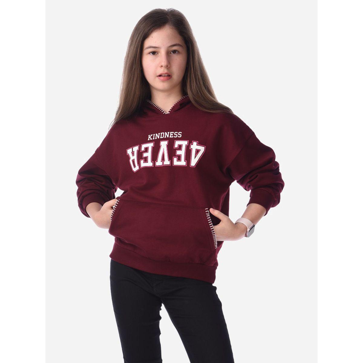 Victor and Jane X Styli  Slogan Print Hoodie with Contrast Stitch-girls-clothing-sweatshirts-image-2