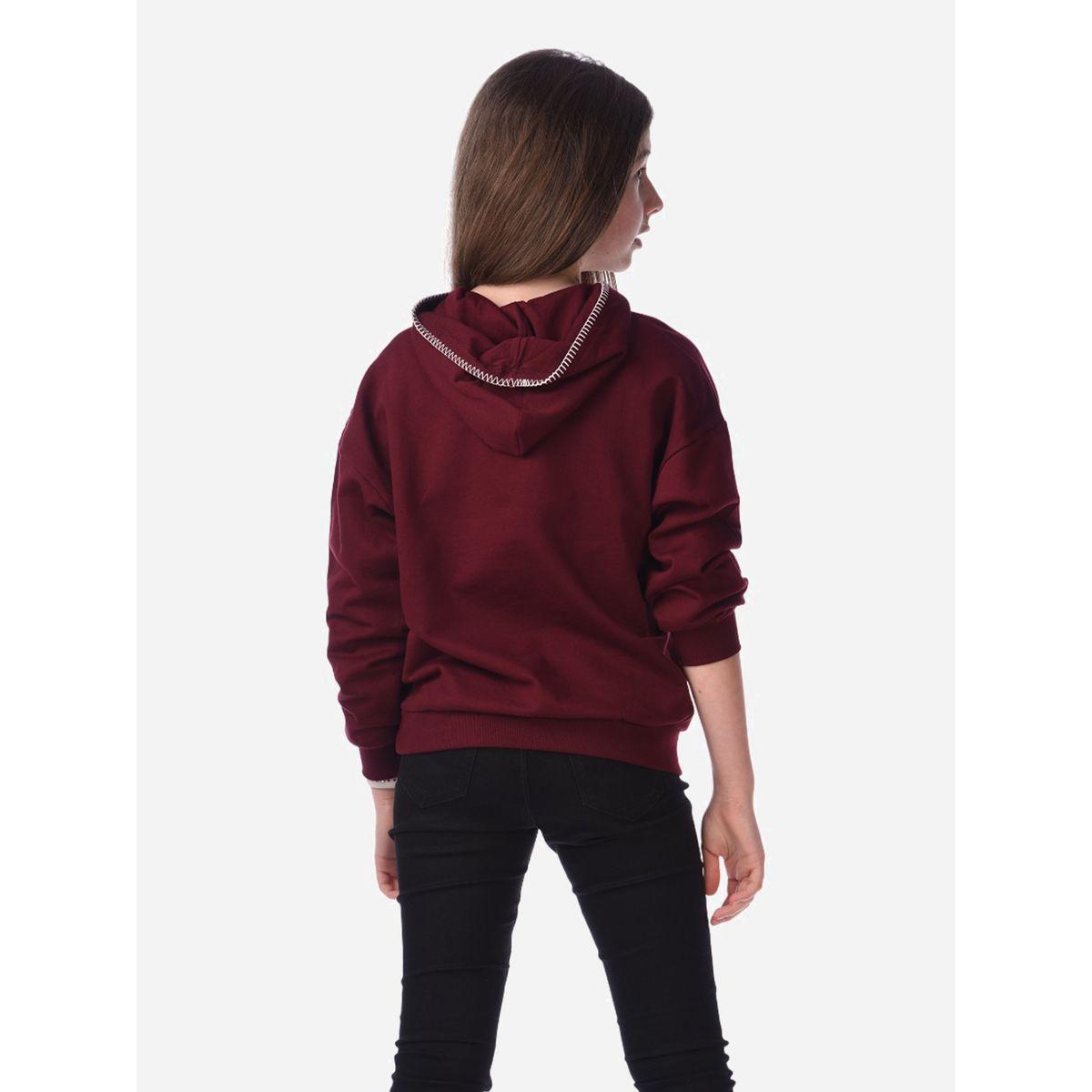 هودي مطبع بكتابة مع تفاصيل درزات فيكتور آند جين × ستايلي-girls-clothing-sweatshirts-image-6