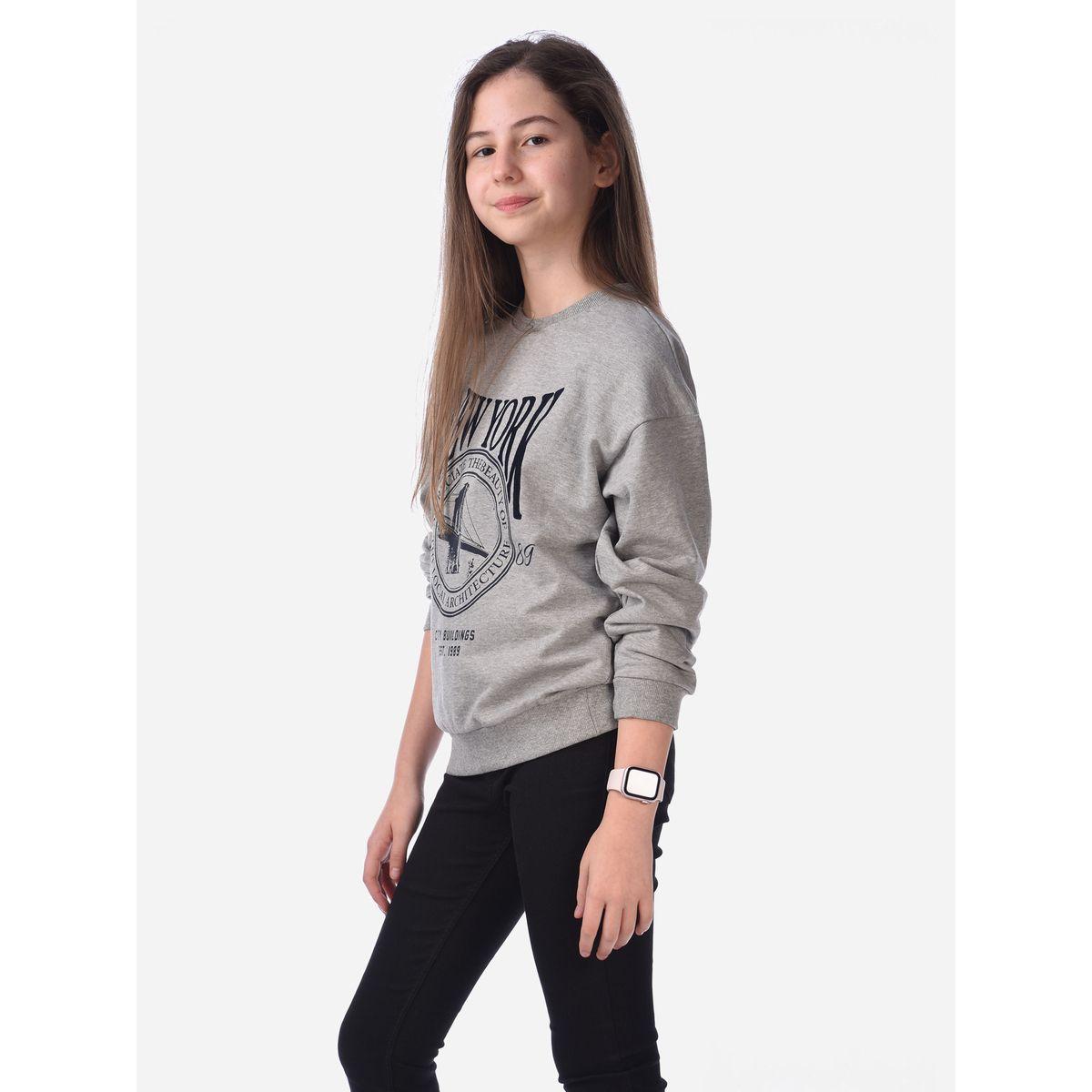سويت شيرت بياقة دائرية وطبعة جرافيك فيكتور آند جين × ستايلي-girls-clothing-winterwear-sweatshirts-image-2