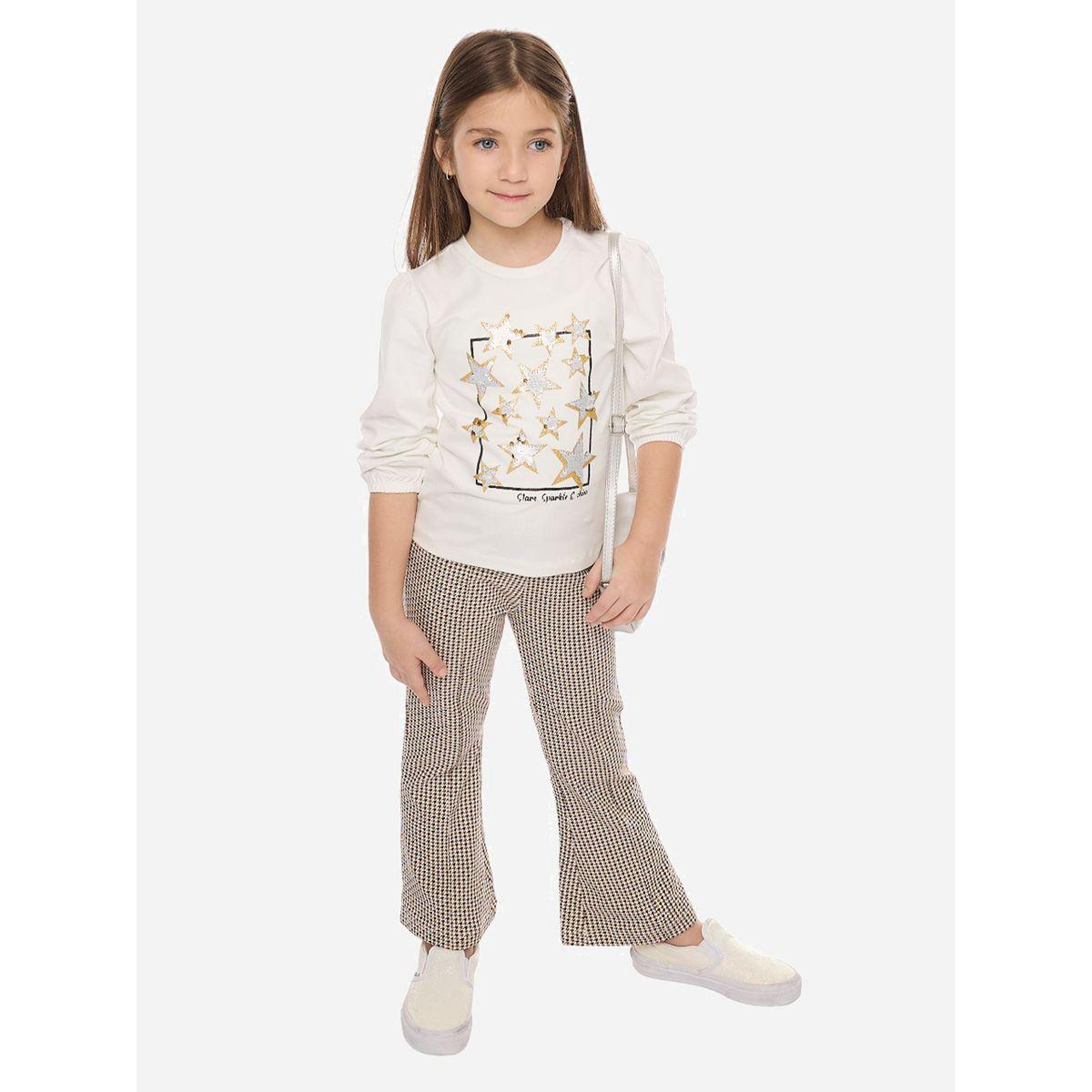 Victor and Jane X Styli  Embellished Round Neck Sweatshirt & Printed Flared Leggings Set-girls-clothing-setsandcoords-image-2