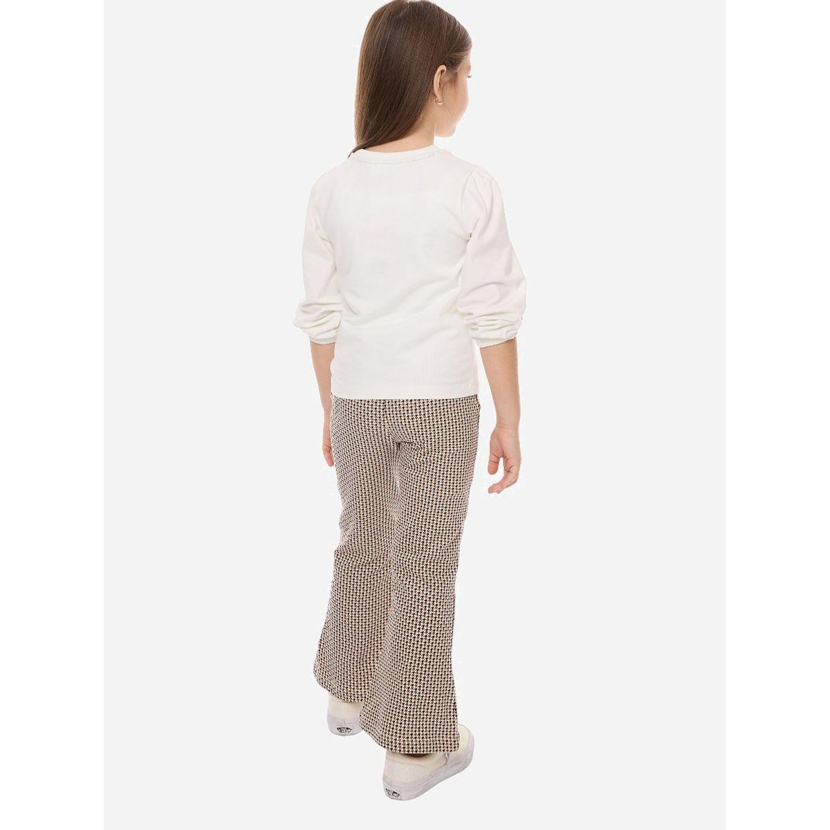 Victor and Jane X Styli  Embellished Round Neck Sweatshirt & Printed Flared Leggings Set-girls-clothing-setsandcoords-image-3
