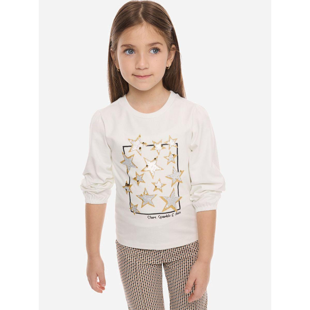 Victor and Jane X Styli  Embellished Round Neck Sweatshirt & Printed Flared Leggings Set-girls-clothing-setsandcoords-image-4
