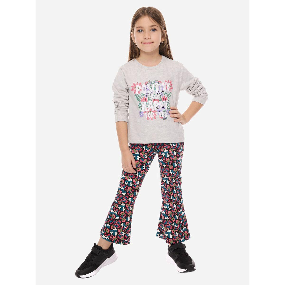 مجموعة من ليقنز مع سويت شيرت بياقة دائرية فيكتور آند جين × ستايلي-girls-clothing-setsandcoords-image-1