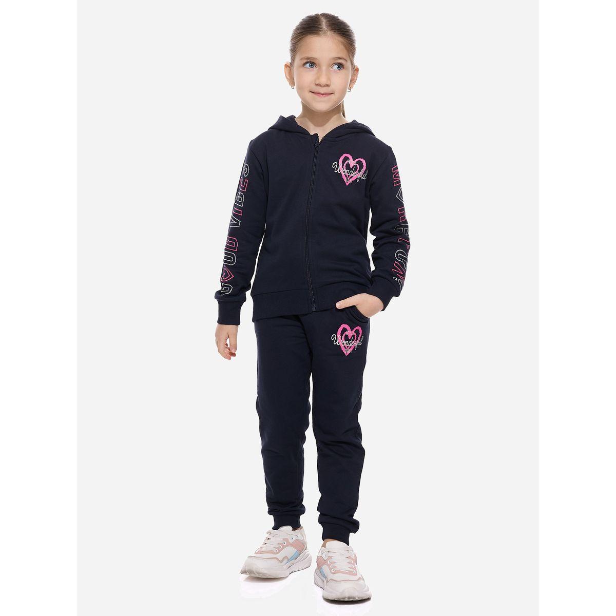 مجموعة من جوغر مع سويت شيرت بطبعة جرافيك فيكتور آند جين × ستايلي-girls-clothing-setsandcoords-image-1